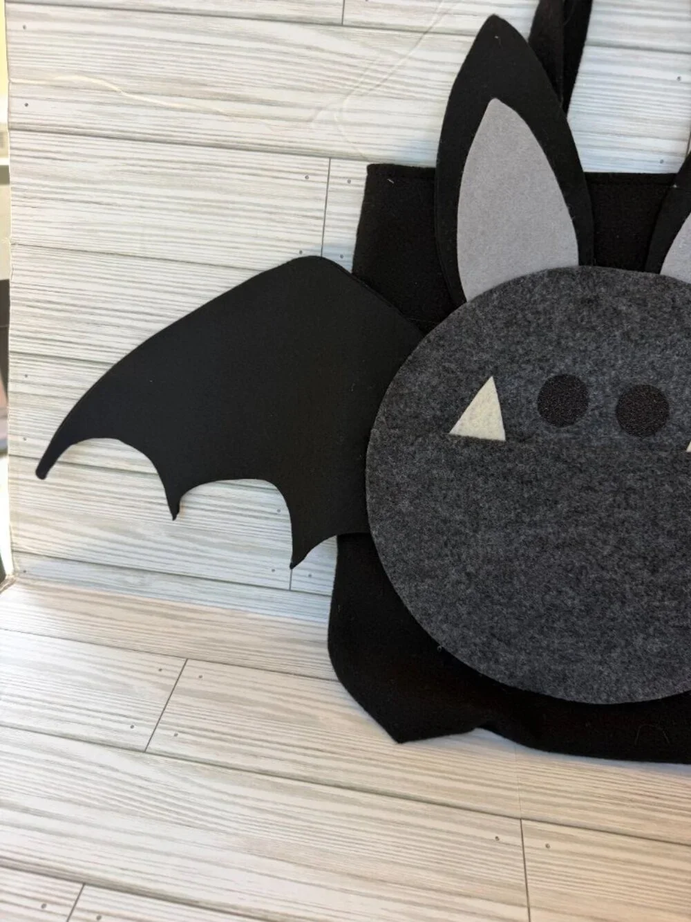 Bat Halloween Treat bag, handmade felt trick or treat bag, kids Halloween candy